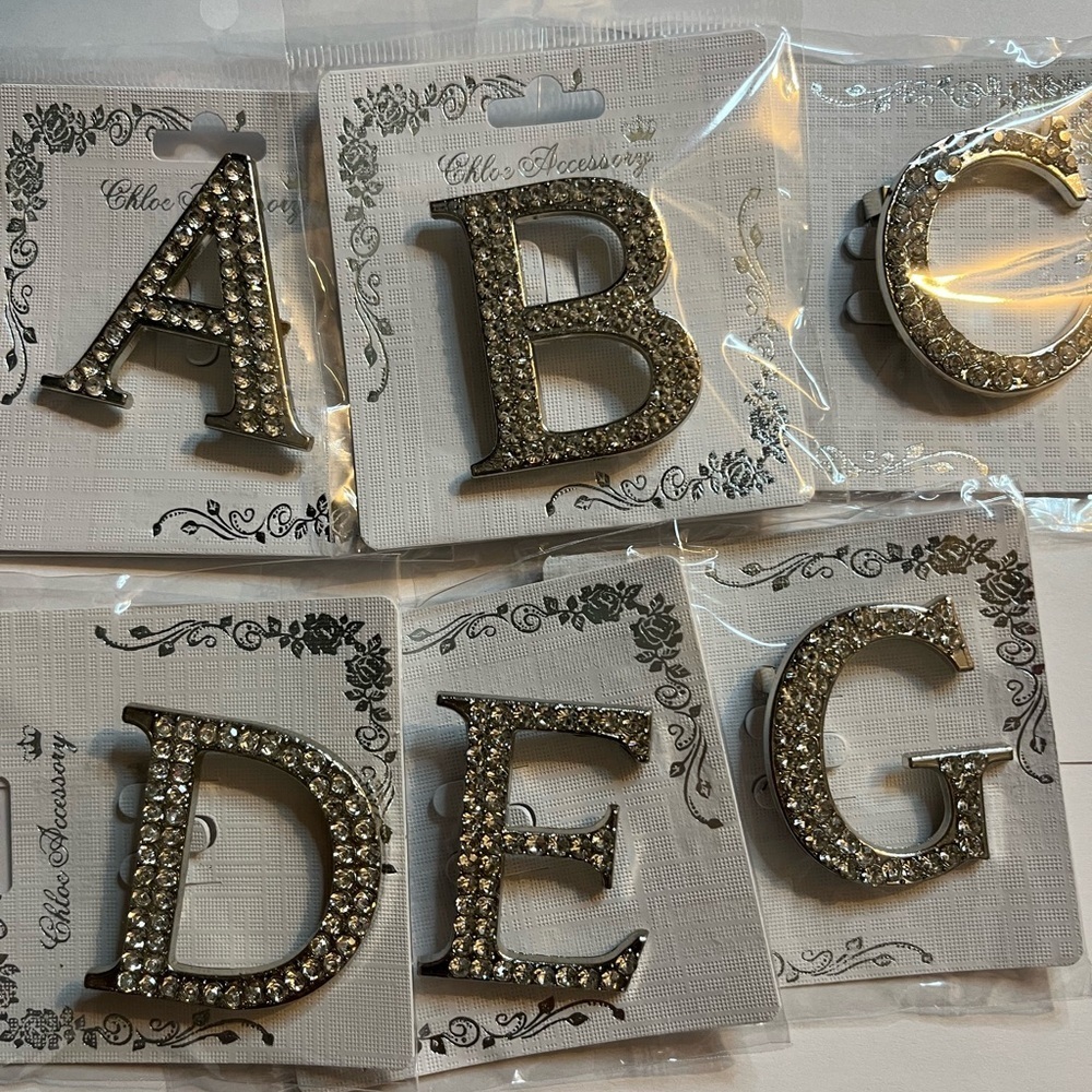 Pick (1) Rhinestone Letter Brooch